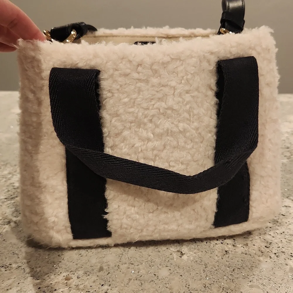 Chloe Teddy Cream and Naxy Fleece Handbag